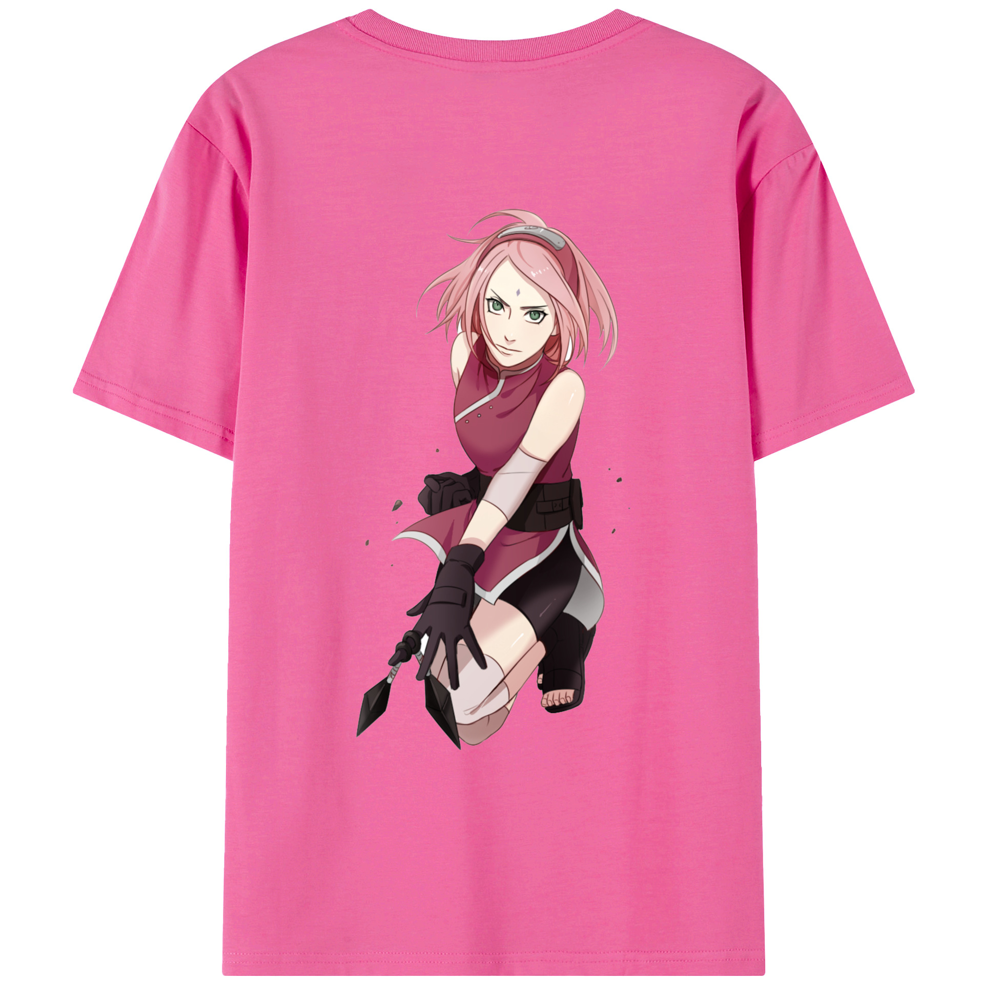 （画像用） NARUTO -ナルト- 春野サクラ Haruno Sakura レディース半袖Tシャツ(バックプリント)